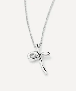 Missoma Necklaces^Sterling Silver Curly Molten Mini T Initial Pendant Necklace