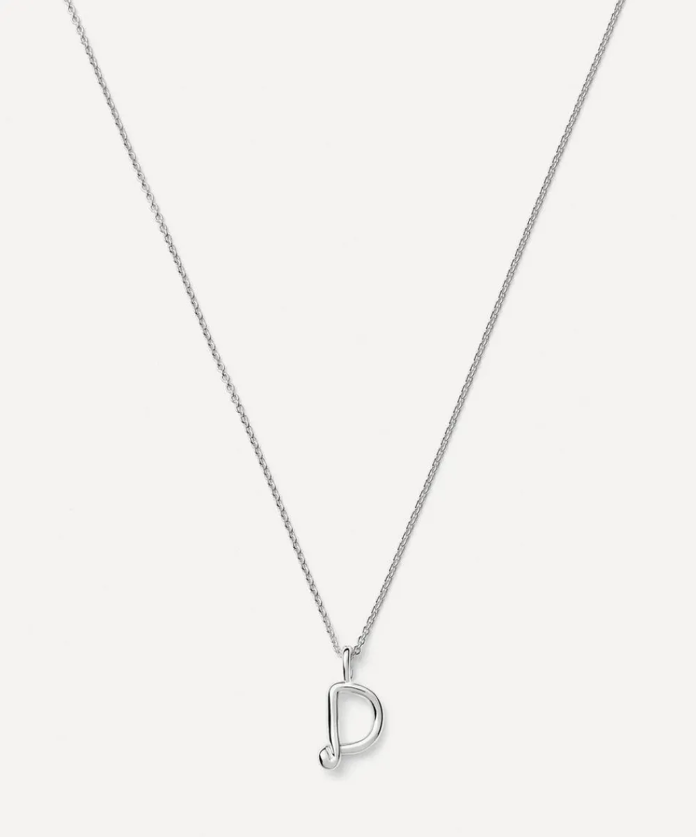 Missoma Necklaces^Sterling Silver Curly Molten Mini D Initial Pendant Necklace