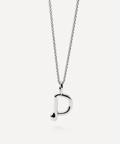 Missoma Necklaces^Sterling Silver Curly Molten Mini D Initial Pendant Necklace