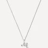 Missoma Necklaces^Sterling Silver Curly Molten Mini M Initial Pendant Necklace