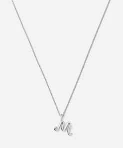 Missoma Necklaces^Sterling Silver Curly Molten Mini M Initial Pendant Necklace