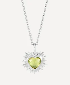 Rachel Jackson Necklaces^Sterling Silver Electric Love August Birthstone Necklace