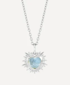 Rachel Jackson Necklaces^Sterling Silver Electric Love March Birthstone Necklace