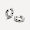 Monica Vinader Earrings^Sterling Silver Essential Click Huggie Hoop Earrings