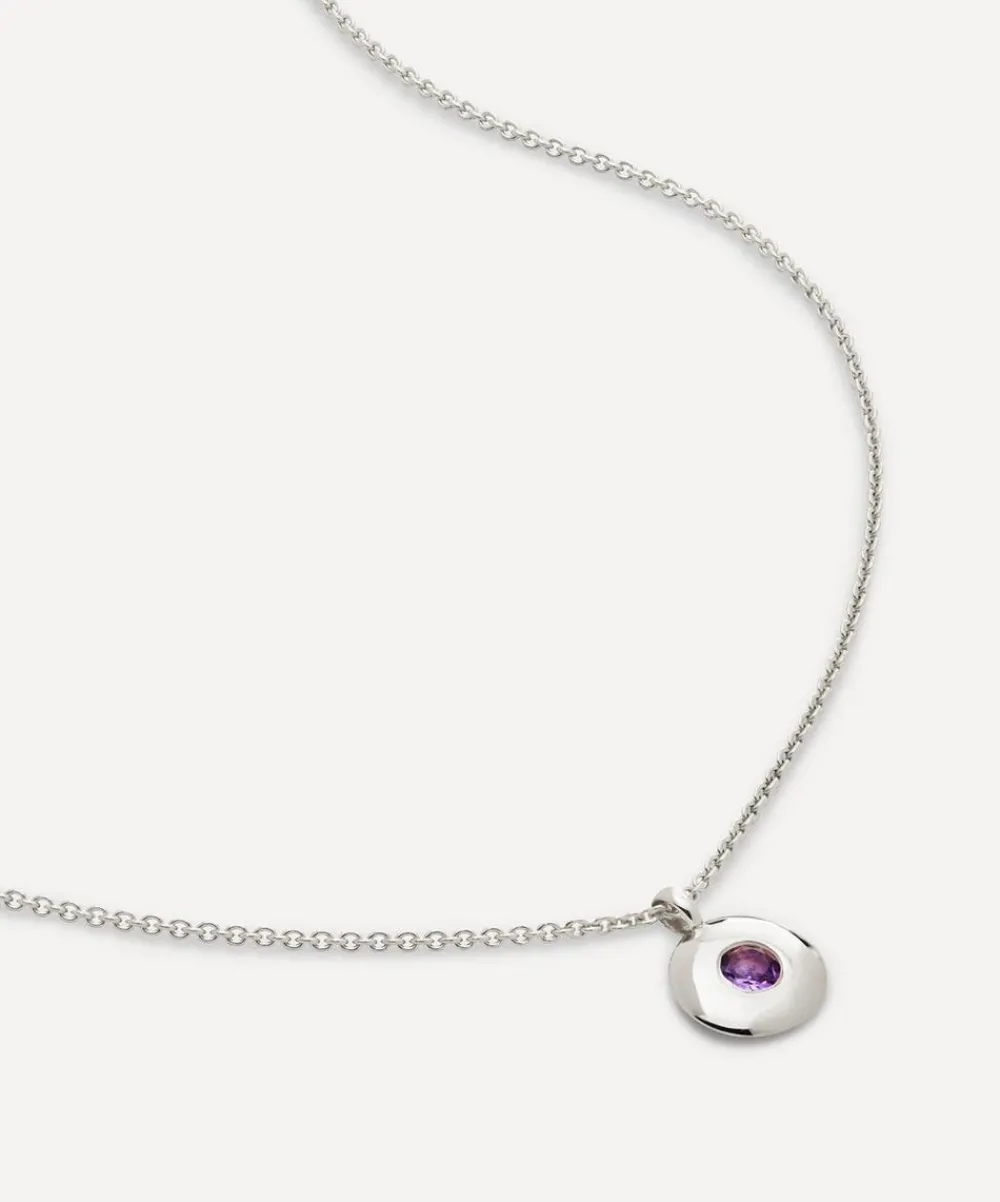 Monica Vinader Necklaces^Sterling Silver February Birthstone Pendant Necklace