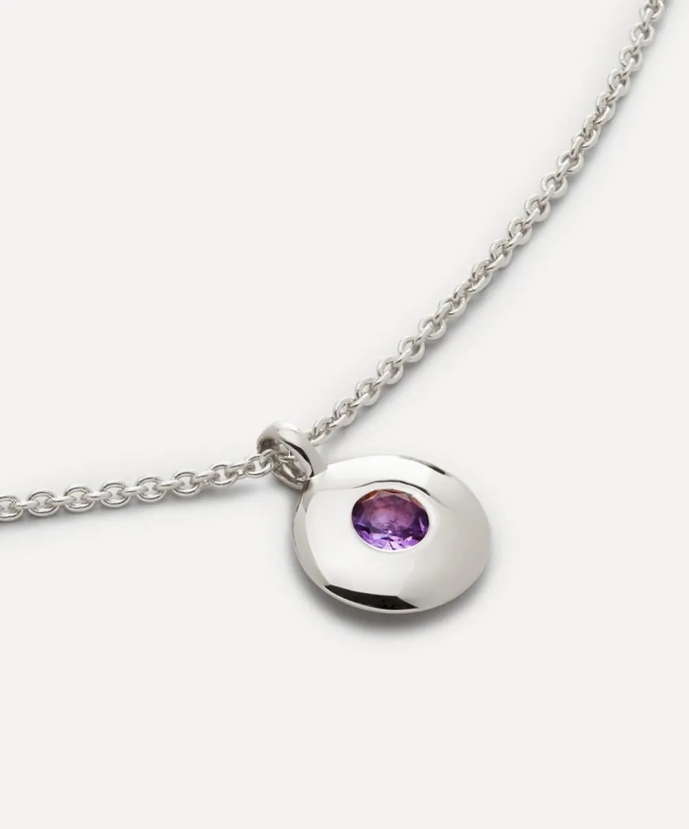 Monica Vinader Necklaces^Sterling Silver February Birthstone Pendant Necklace