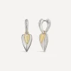 Dinny Hall Earrings^Sterling Silver Folded Heart Duo Drop Earrings
