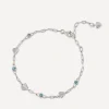Dinny Hall Bracelets^Sterling Silver Folded Heart and Gemstone Bracelet