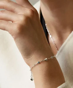 Dinny Hall Bracelets^Sterling Silver Folded Heart and Gemstone Bracelet