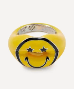 Solange Azagury-Partridge Rings^Sterling Silver Happy Face Hotlips Ring