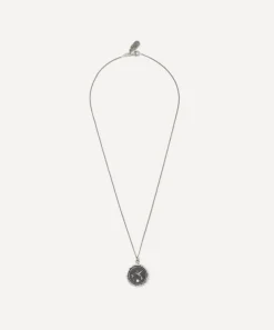 Pyrrha Necklaces^Sterling Silver Hummingbird Diamond Set Pendant Necklace