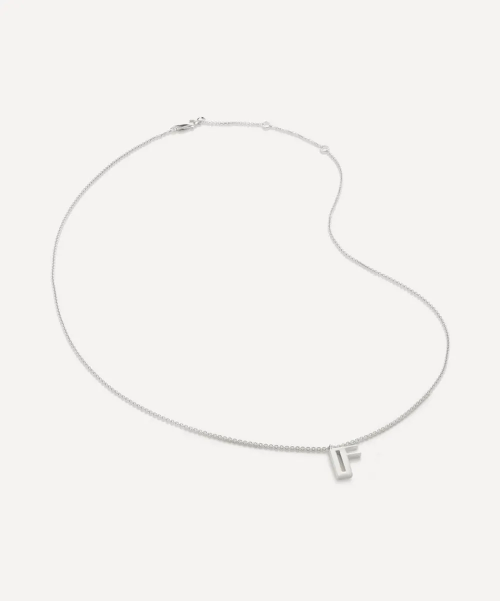 Monica Vinader Necklaces^Sterling Silver Initial F Pendant Necklace