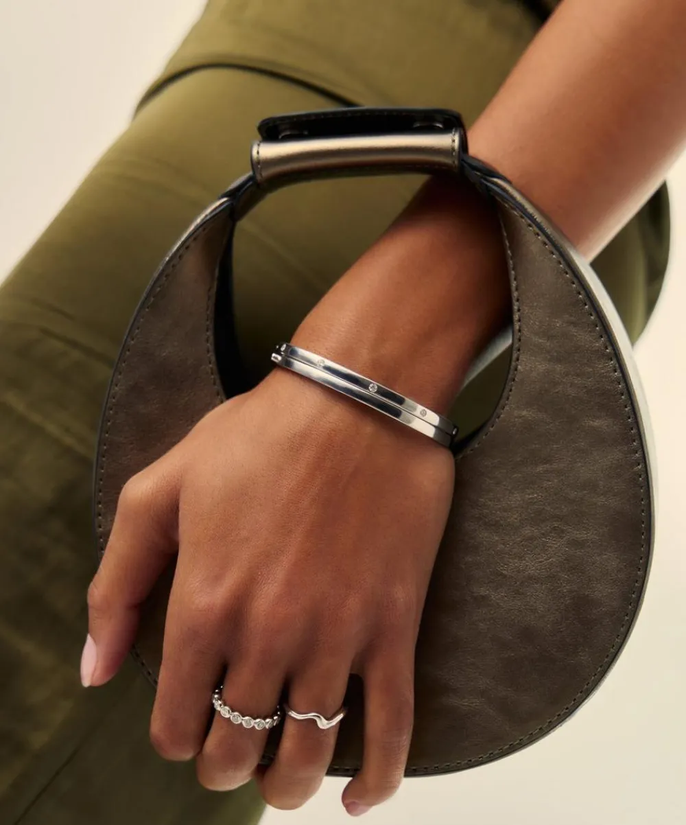 Missoma Bracelets^Sterling Silver Interstellar Hinged Bangle Bracelet