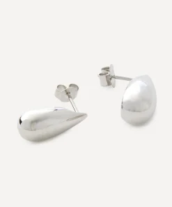 PDPAOLA Earrings^Sterling Silver Large Sugar Drop Earrings
