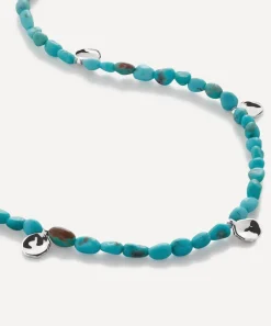 Monica Vinader Necklaces^Sterling Silver Rio Mini Turquoise Beaded Station Necklace