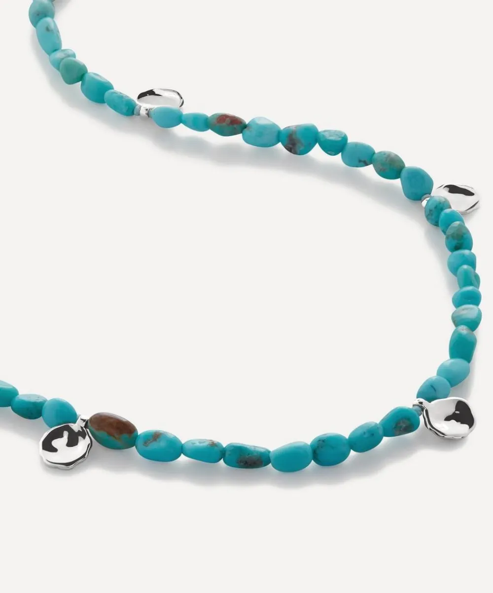 Monica Vinader Necklaces^Sterling Silver Rio Mini Turquoise Beaded Station Necklace
