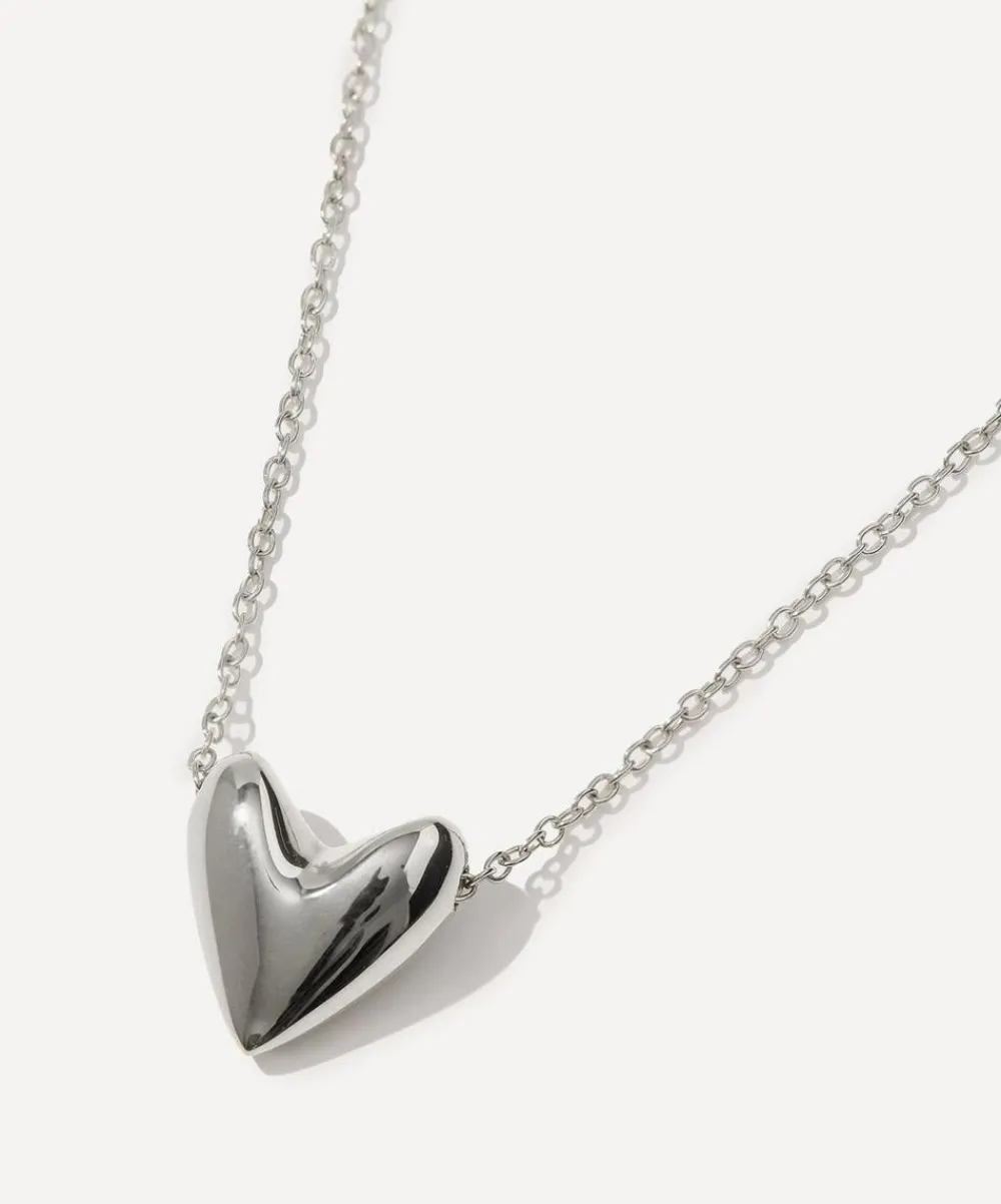 Otiumberg Charms & Pendants^Sterling Silver Roscida Heart Pendant Necklace