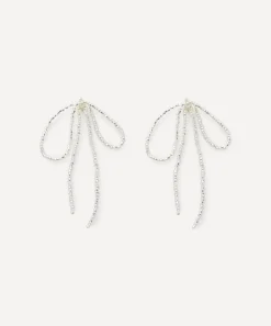 Pura Utz Earrings^Sterling Silver Sad Bow Stud Earrings