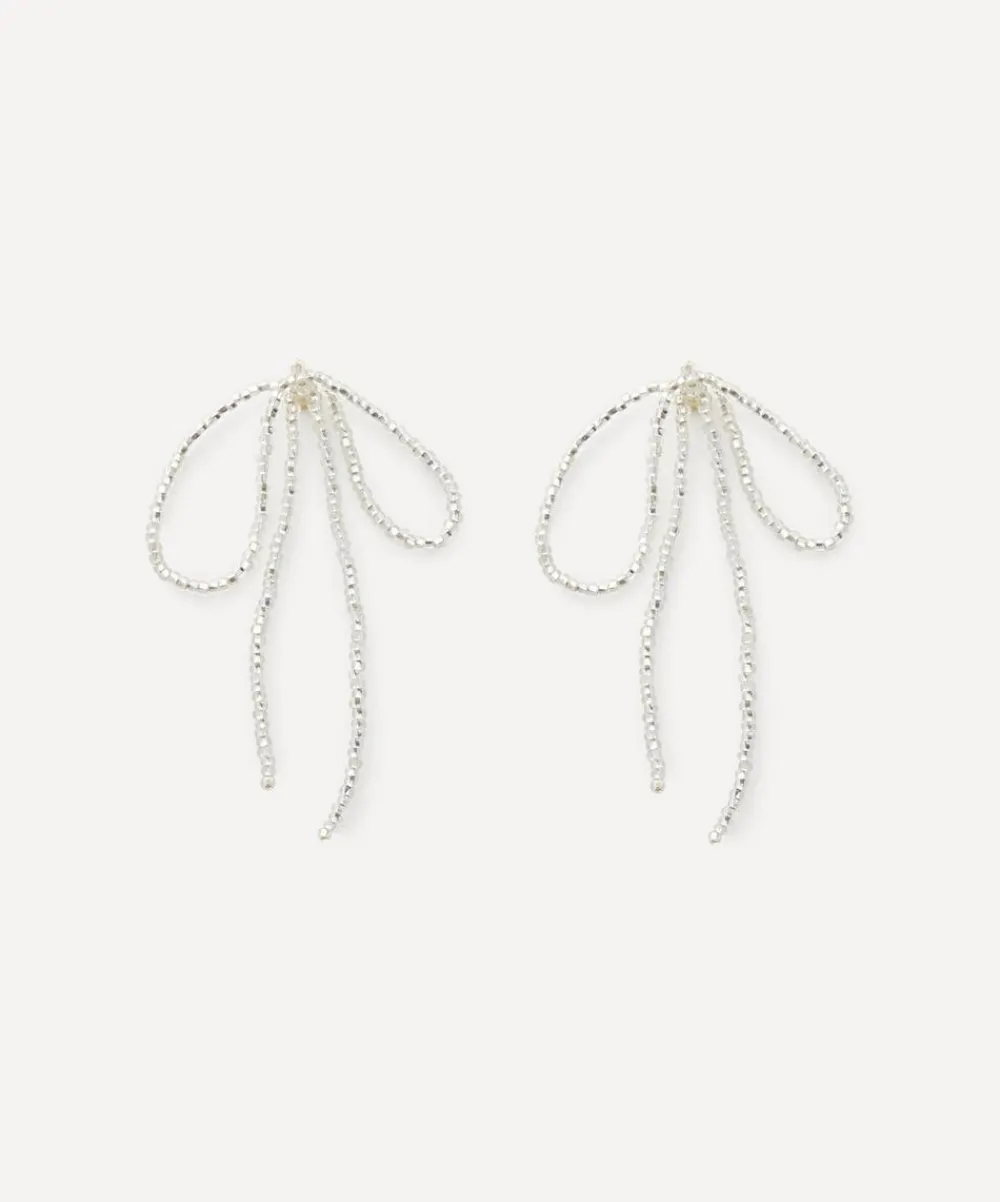 Pura Utz Earrings^Sterling Silver Sad Bow Stud Earrings