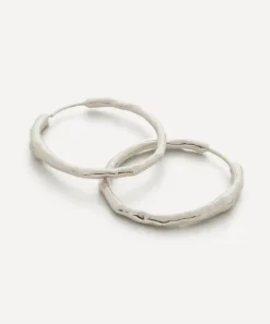 Monica Vinader Earrings^Sterling Silver Siren Muse Chunky Medium Hoop Earrings