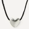 Annika Inez Necklaces^Sterling Silver Small Cord Heart Pendant Necklace