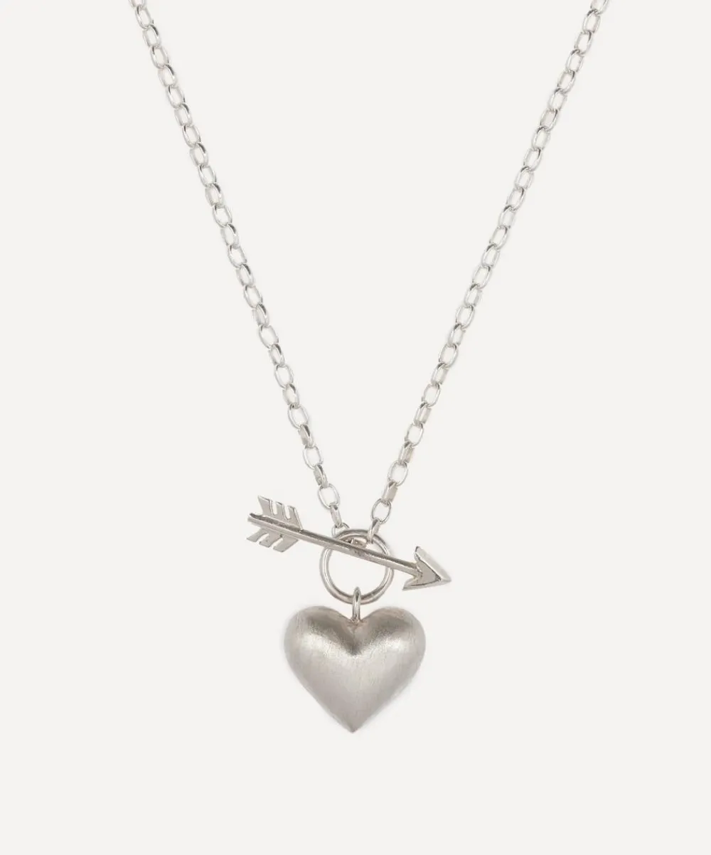 Rachel Quinn Necklaces|Necklaces^Sterling Silver Small Cupid’s Heart Pendant Necklace