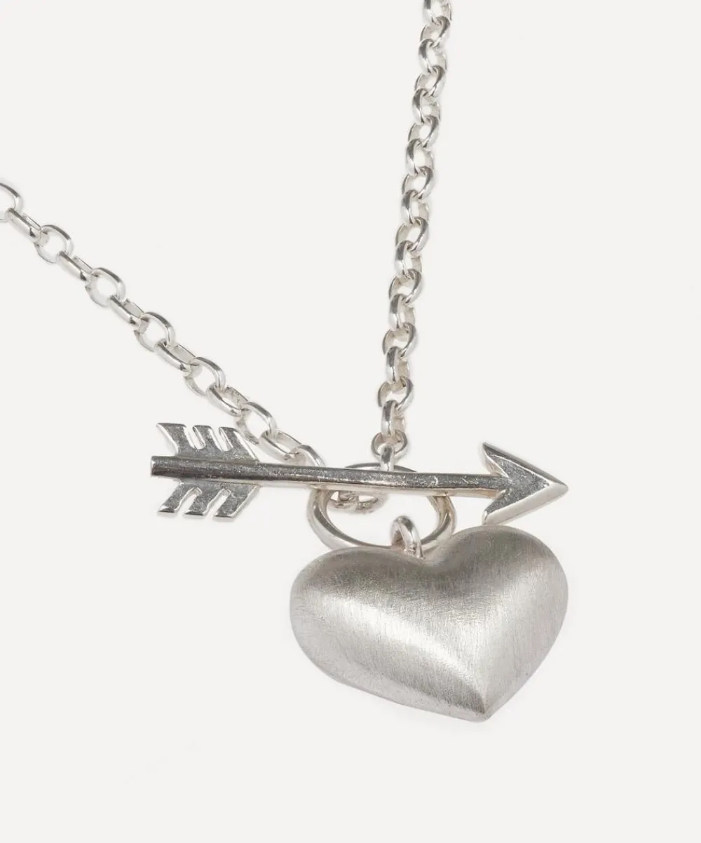 Rachel Quinn Necklaces|Necklaces^Sterling Silver Small Cupid’s Heart Pendant Necklace
