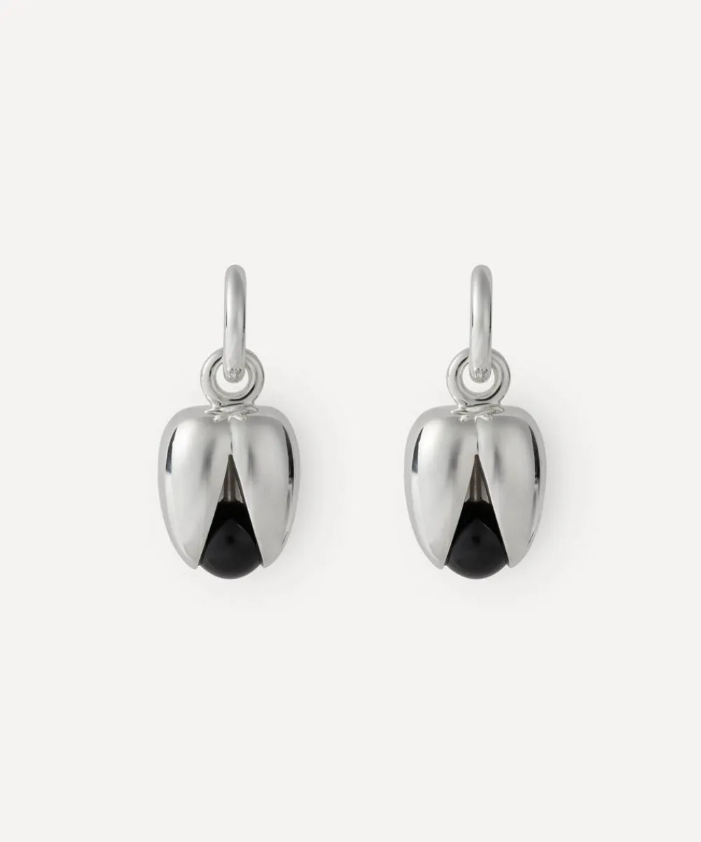 Annika Inez Earrings^Sterling Silver Small Open Pod Drop Earrings
