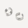 Otiumberg Earrings^Sterling Silver Stratis Hoop Earrings