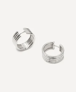 Otiumberg Earrings^Sterling Silver Stratis Hoop Earrings