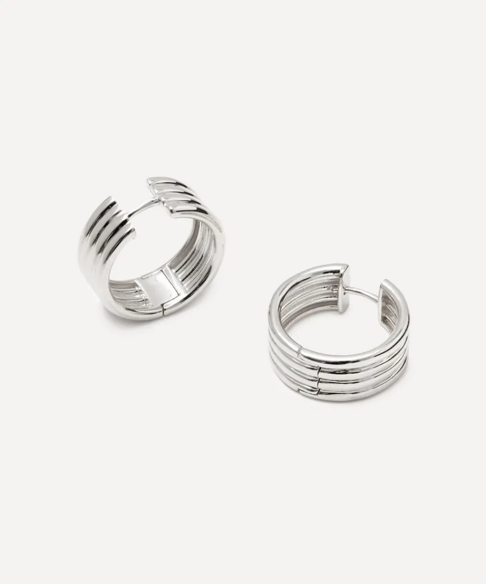 Otiumberg Earrings^Sterling Silver Stratis Hoop Earrings