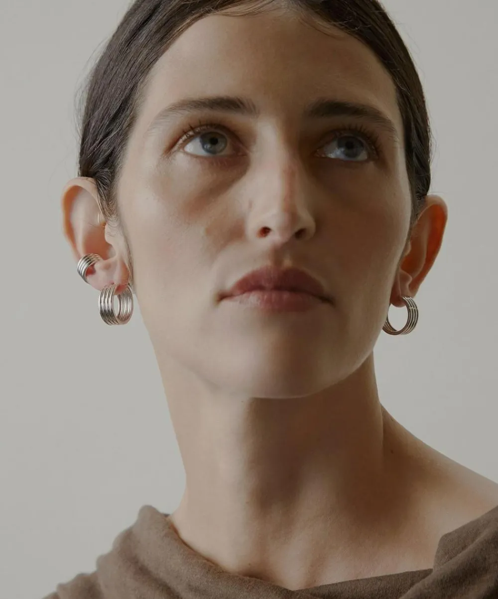 Otiumberg Earrings^Sterling Silver Stratis Hoop Earrings