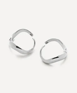 Monica Vinader Earrings^Sterling Silver Swirl Small Hoop Earrings