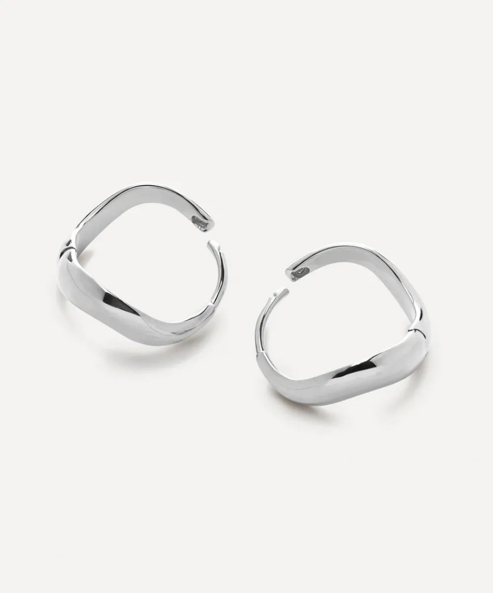 Monica Vinader Earrings^Sterling Silver Swirl Small Hoop Earrings