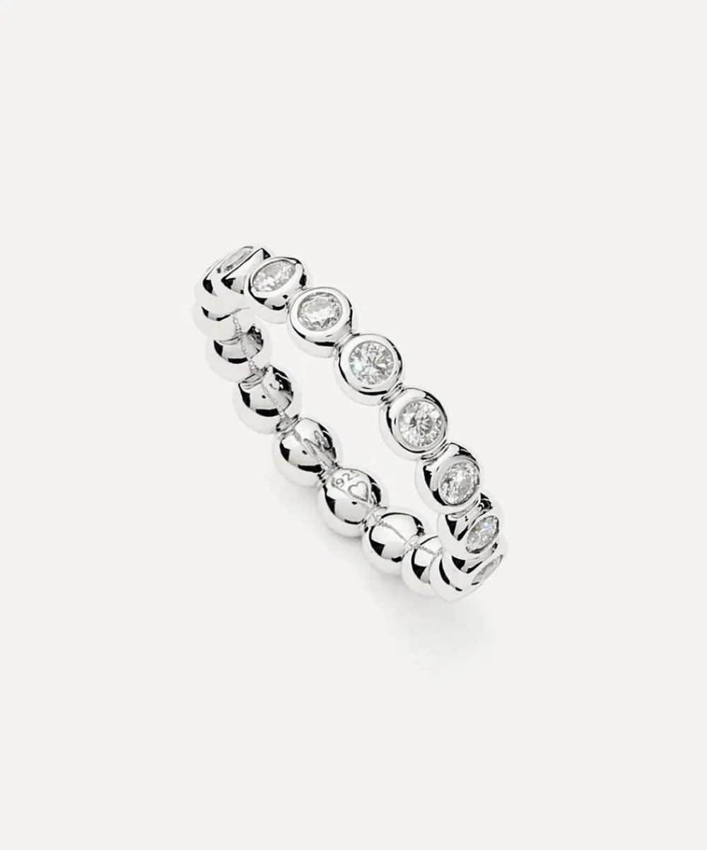 Missoma Rings^Sterling Silver Tennis Eternity Stacking Ring