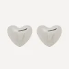 Annika Inez Earrings^Sterling Silver Voluptuous Heart Stud Earrings