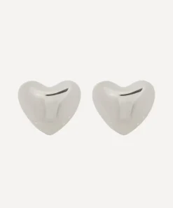 Annika Inez Earrings^Sterling Silver Voluptuous Heart Stud Earrings