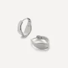 Monica Vinader Earrings^Sterling Silver Wave Medium Hoop Earrings