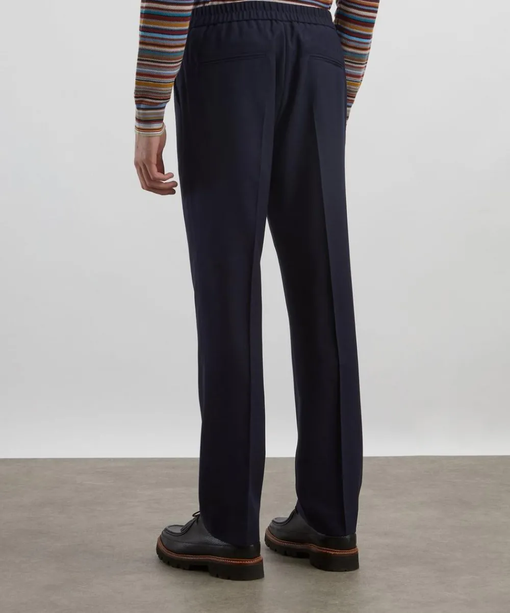Paul Smith Trousers^Straight-Leg Pleated Wool Trousers