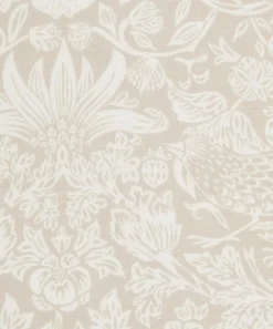 Liberty Interiors Furnishing Fabrics^Strawberry Meadowfield Chiltern Linen in Pewter Plaster Pink