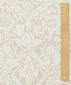 Liberty Interiors Furnishing Fabrics^Strawberry Meadowfield Chiltern Linen in Pewter Plaster Pink