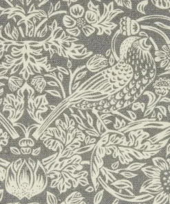Liberty Interiors Furnishing Fabrics^Strawberry Meadowfield Emberton Linen in Pewter