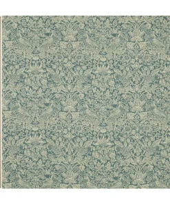 Liberty Interiors Furnishing Fabrics^Strawberry Meadowfield Ladbroke Linen in Lichen