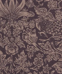 Liberty Interiors Furnishing Fabrics^Strawberry Meadowfield Ladbroke Linen in Dragonfly