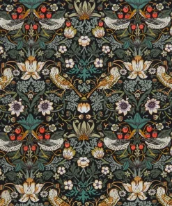 Liberty Fabrics Classic Silks|Crepe De Chine^Strawberry Thief Crepe de Chine