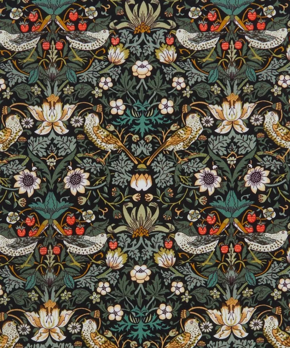 Liberty Fabrics Classic Silks|Crepe De Chine^Strawberry Thief Crepe de Chine