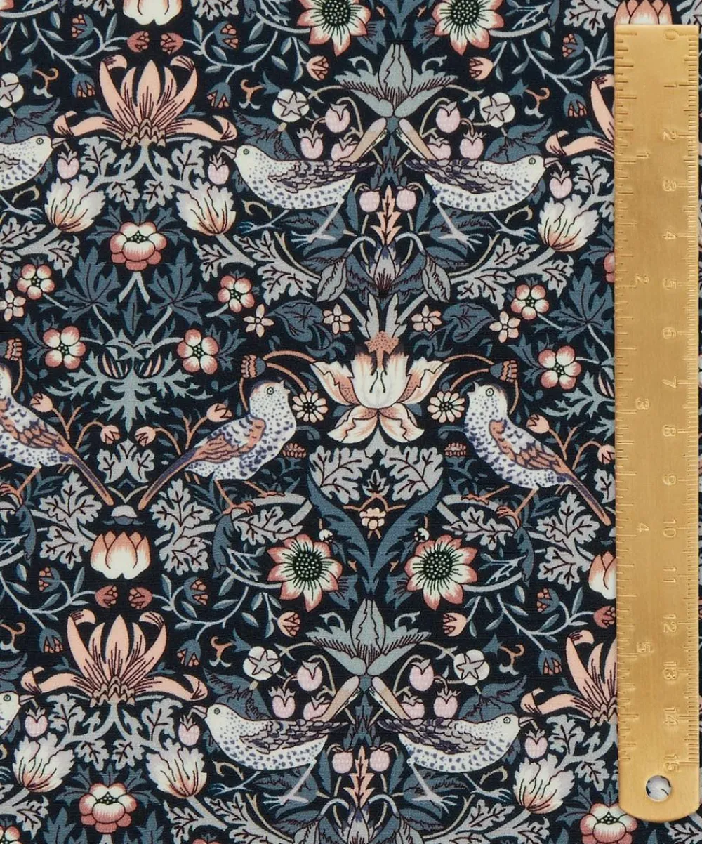 Liberty Fabrics Classic Silks|Crepe De Chine^Strawberry Thief Crepe de Chine