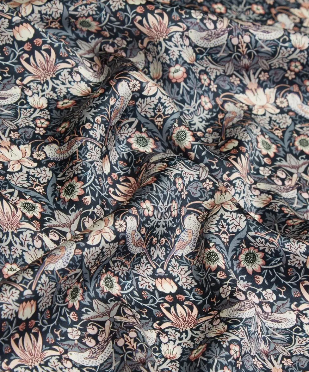 Liberty Fabrics Silk Satin|Classic Tana Lawn^Strawberry Thief II Silk Satin