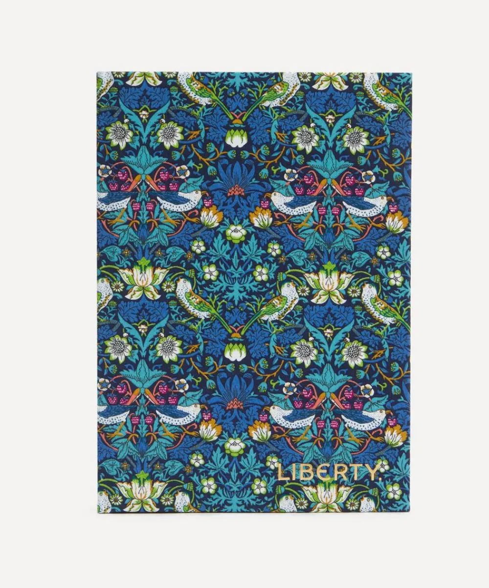 Liberty Stationery And Games^Strawberry Thief Print Cotton A5 Notebook