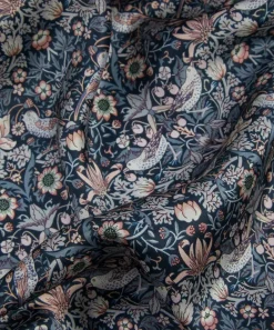 Liberty Fabrics Classic Silks|Silk Satin^Strawberry Thief Silk Satin